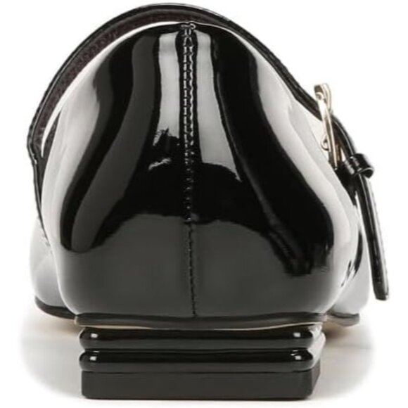 Franco Sarto Womens Black Patent Faux Leather Tinsley Mary Jane Ballet Flats - Picture 8 of 9